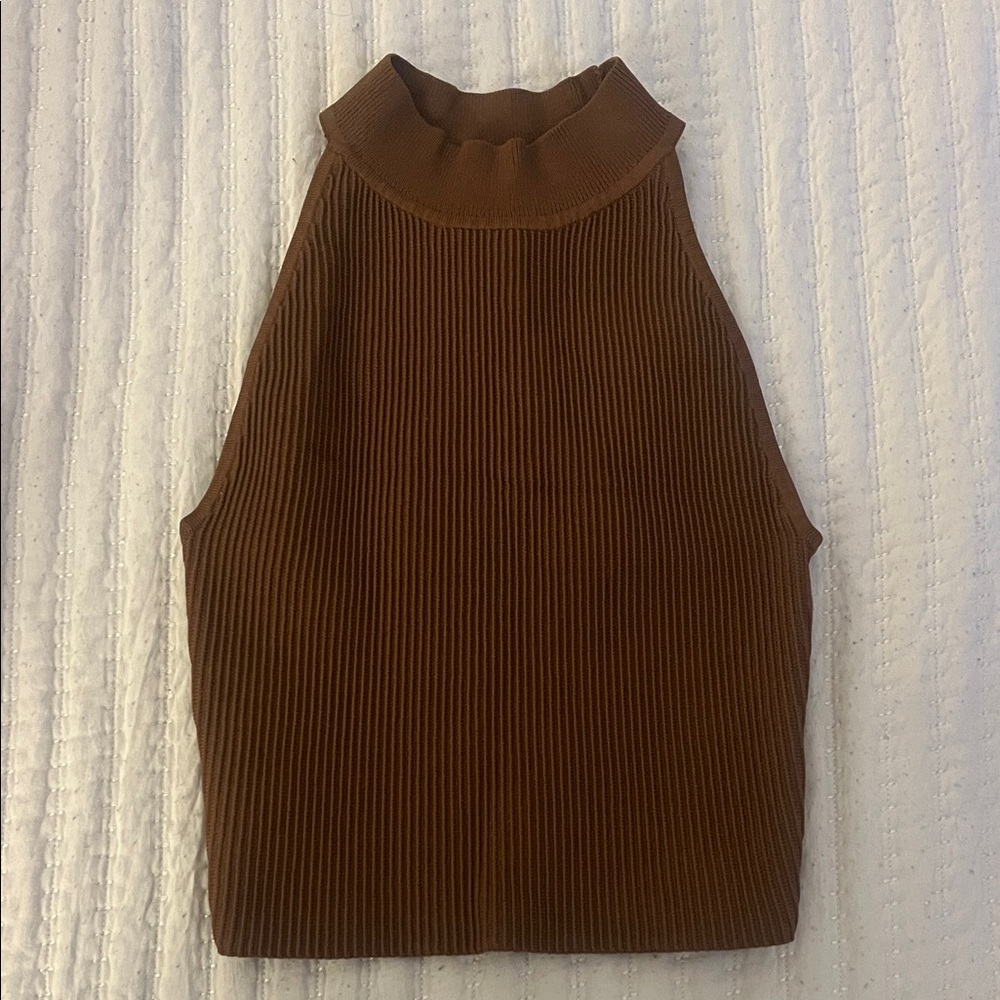 Babaton Chocolate Ribbed Top